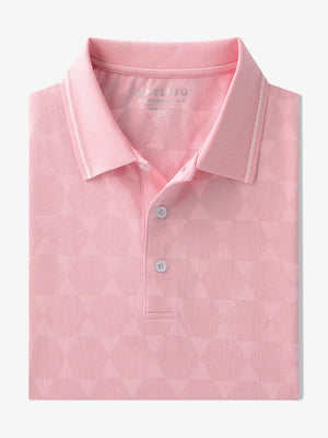 Folded view of Modern Texture Stylish Polo in CARMINE color.
