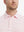 Pink Red Stripe Performance Stripe Golf Shirt – close-up front from model’s nose to chest
