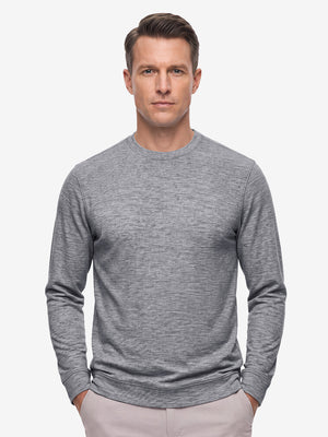 Micro-Fleece Lining Lightweight Heather Sweatshirt