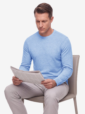 Micro-Fleece Lining Lightweight Heather Sweatshirt