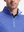 Close-up front view from nose to chest of model wearing cobalt wave full print quarter zip sleeveless vest pullover