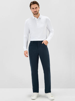 Textured Proflex Chino Pants With 5 Pockets