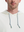 Close-up front view from nose to chest of model wearing cream soft stretchy hoodie with inner print hood
