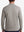 Back upper body shot of model wearing sand warm brushed mock neck golf t shirt