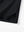 Detail view of hem on black solid stretch cotton pique long sleeve polo shirts