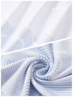 Close-up view of grey irregular shape  full print quarter zip sleeveless vest pullover showing inner lining and outer fabric  details