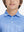 Front view of youth wearing bluejay navy dogs performance print boys golf polo, showing collar and chest fit