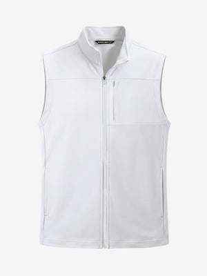 Nylon Blend Stripe Texture Golf Vest with 5 Pockets