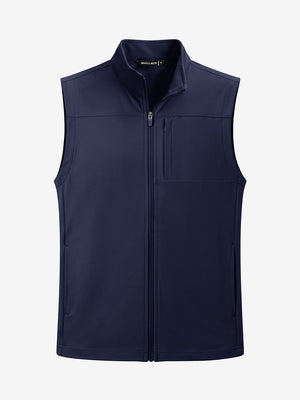 Nylon Blend Stripe Texture Golf Vest with 5 Pockets