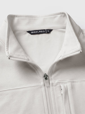 Nylon Blend Stripe Texture Golf Vest with 5 Pockets