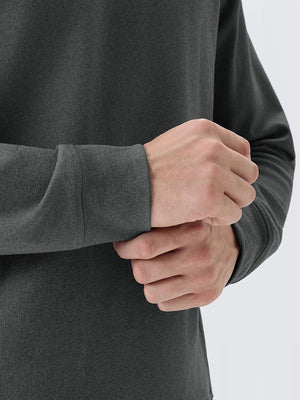 Stretch Ultra-Comfy Heather Brushed Rib Knit Hoodie