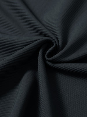 Ribbed Texture Nylon Quarter Zip Pullover